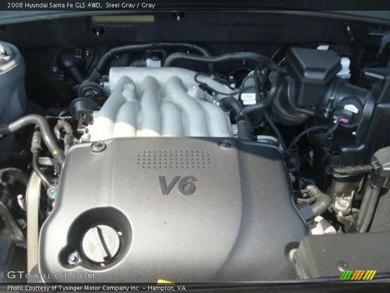 Steel Gray / Gray 2008 Hyundai Santa Fe GLS 4WD