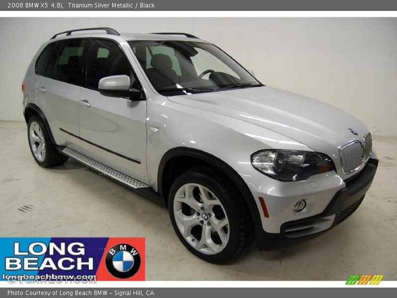 Titanium Silver Metallic / Black 2008 BMW X5 4.8i