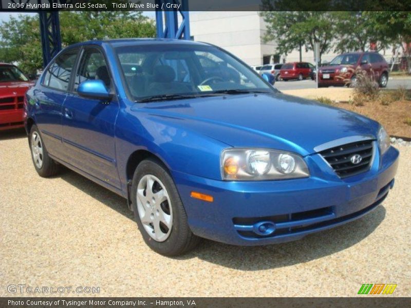 Tidal Wave Blue / Gray 2006 Hyundai Elantra GLS Sedan