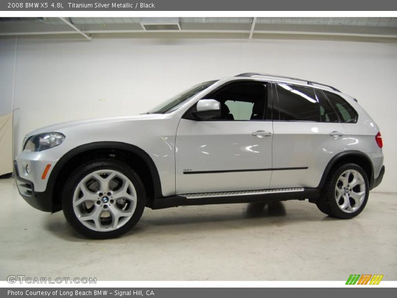 Titanium Silver Metallic / Black 2008 BMW X5 4.8i