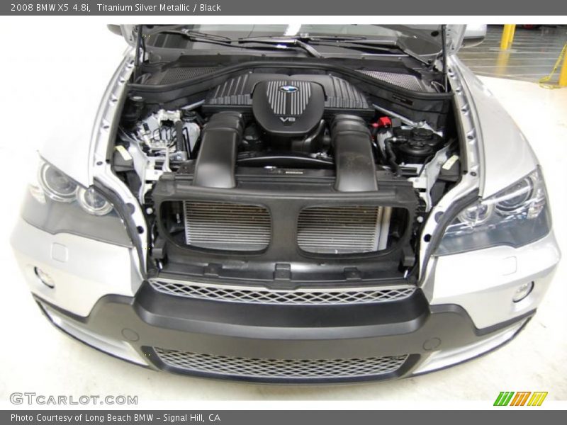 Titanium Silver Metallic / Black 2008 BMW X5 4.8i