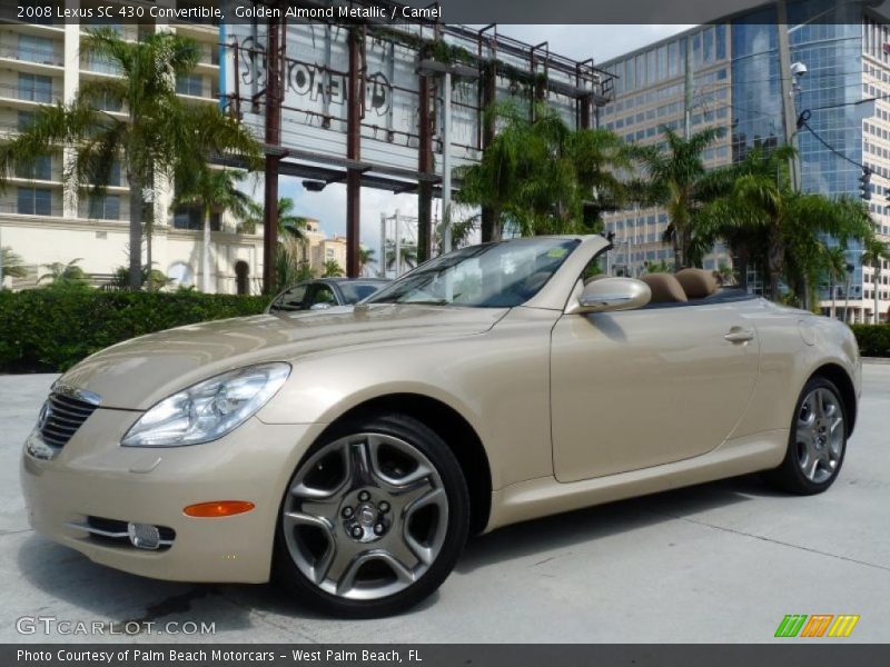 Golden Almond Metallic / Camel 2008 Lexus SC 430 Convertible