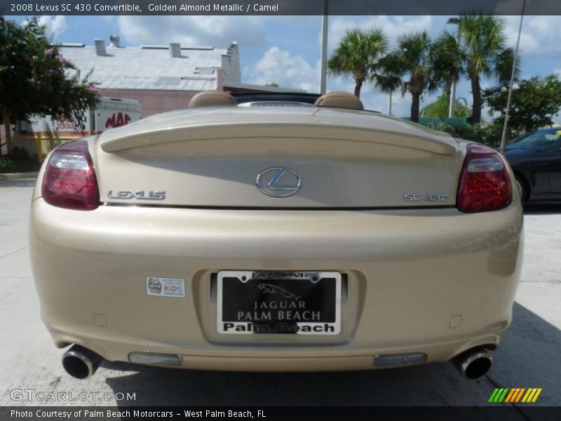 Golden Almond Metallic / Camel 2008 Lexus SC 430 Convertible