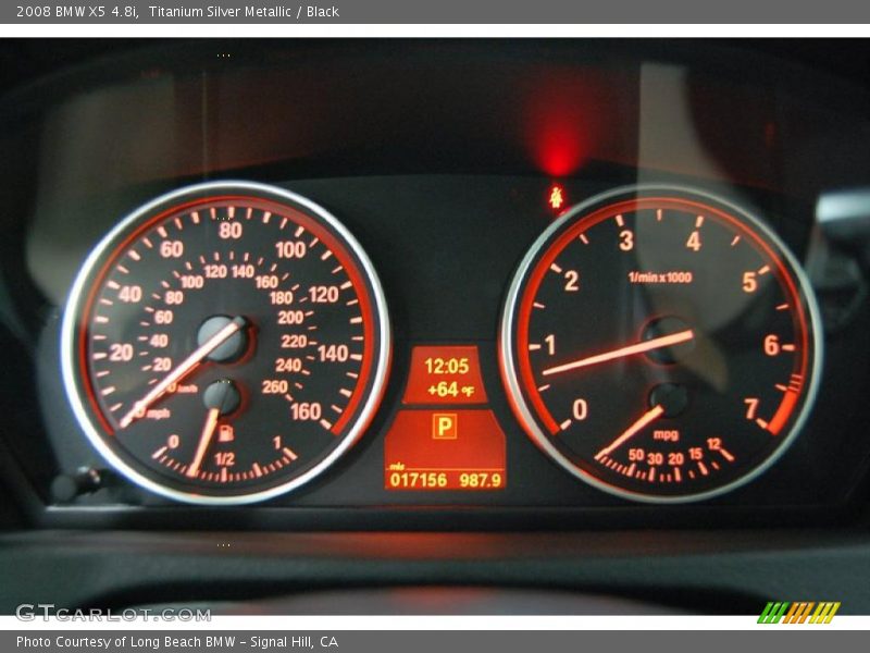 Titanium Silver Metallic / Black 2008 BMW X5 4.8i