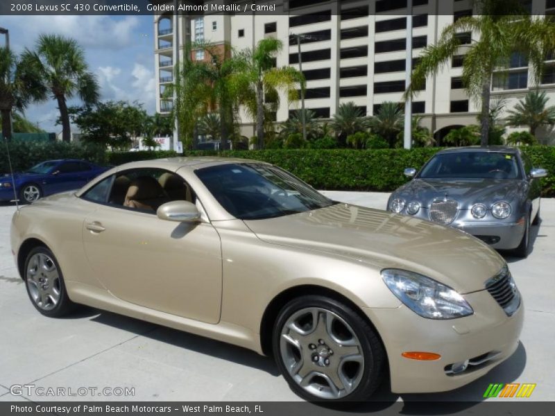 Golden Almond Metallic / Camel 2008 Lexus SC 430 Convertible