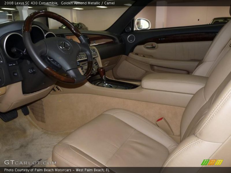 Golden Almond Metallic / Camel 2008 Lexus SC 430 Convertible