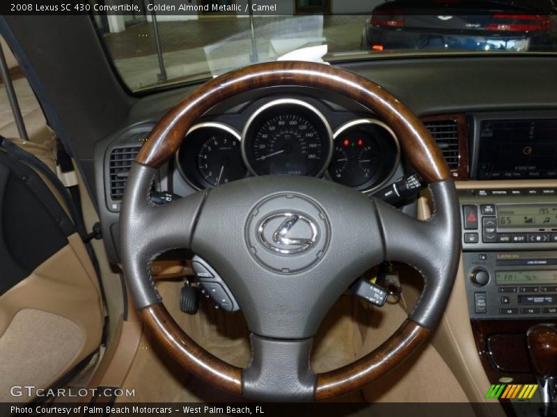 Golden Almond Metallic / Camel 2008 Lexus SC 430 Convertible