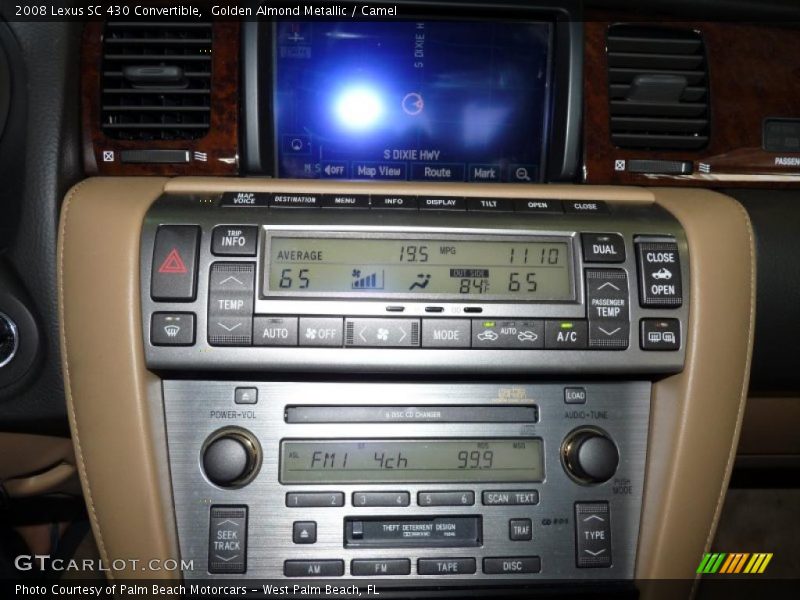 Golden Almond Metallic / Camel 2008 Lexus SC 430 Convertible
