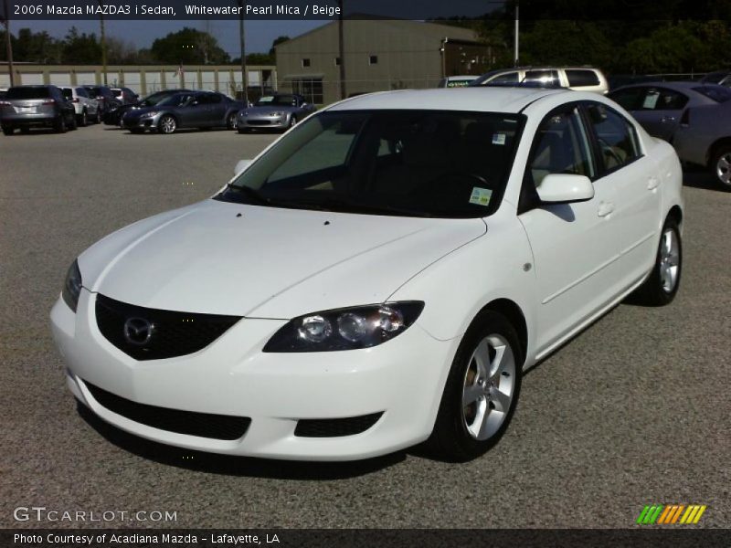 Whitewater Pearl Mica / Beige 2006 Mazda MAZDA3 i Sedan