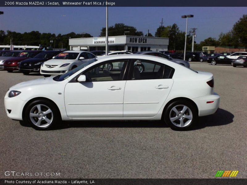 Whitewater Pearl Mica / Beige 2006 Mazda MAZDA3 i Sedan