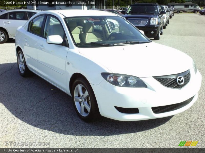 Whitewater Pearl Mica / Beige 2006 Mazda MAZDA3 i Sedan