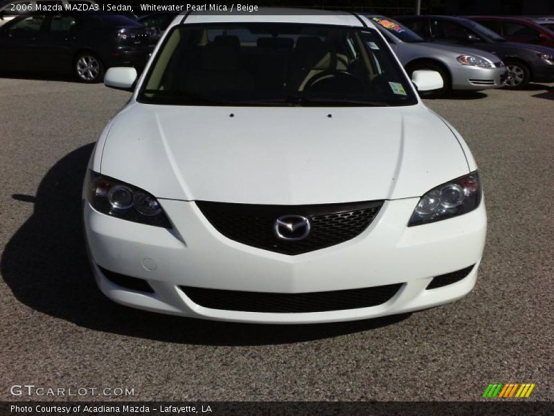 Whitewater Pearl Mica / Beige 2006 Mazda MAZDA3 i Sedan
