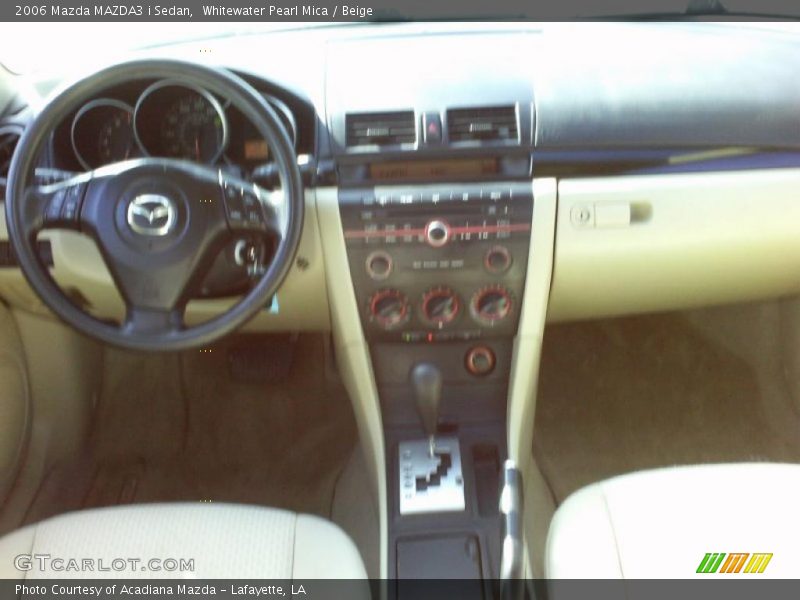 Whitewater Pearl Mica / Beige 2006 Mazda MAZDA3 i Sedan
