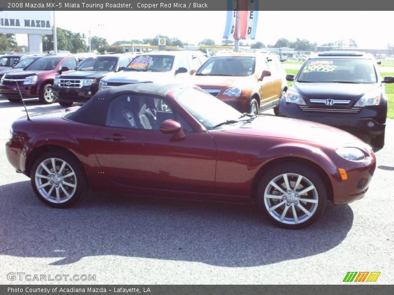 Copper Red Mica / Black 2008 Mazda MX-5 Miata Touring Roadster