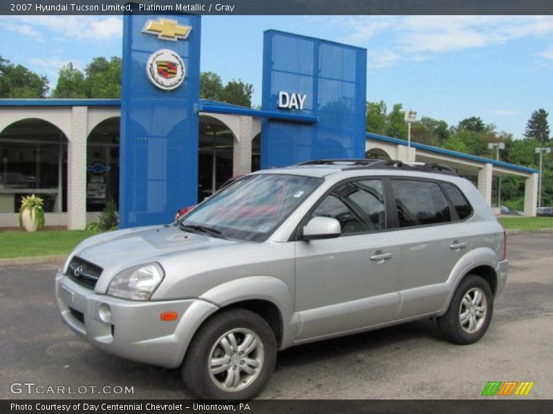 Platinum Metallic / Gray 2007 Hyundai Tucson Limited