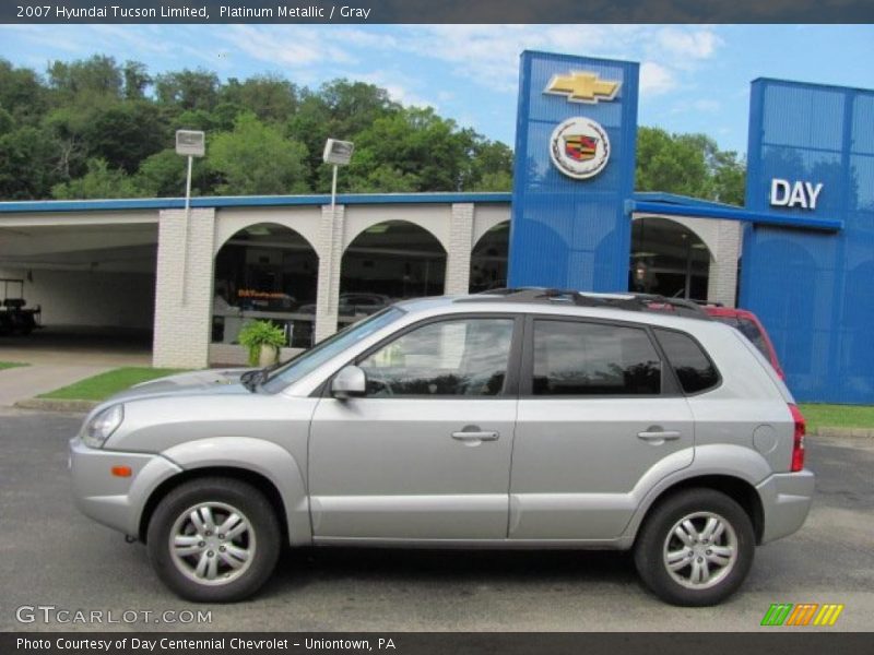 Platinum Metallic / Gray 2007 Hyundai Tucson Limited