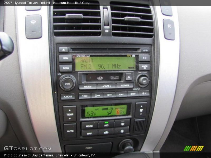Platinum Metallic / Gray 2007 Hyundai Tucson Limited