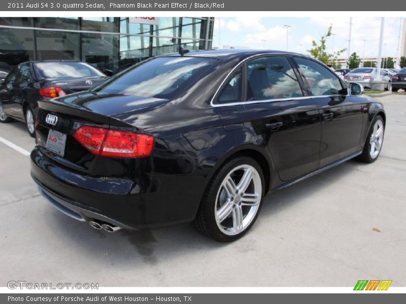 Phantom Black Pearl Effect / Black/Red 2011 Audi S4 3.0 quattro Sedan