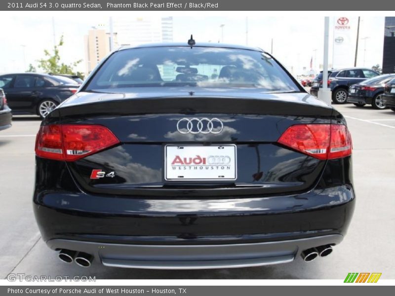 Phantom Black Pearl Effect / Black/Red 2011 Audi S4 3.0 quattro Sedan