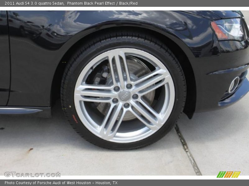 Phantom Black Pearl Effect / Black/Red 2011 Audi S4 3.0 quattro Sedan