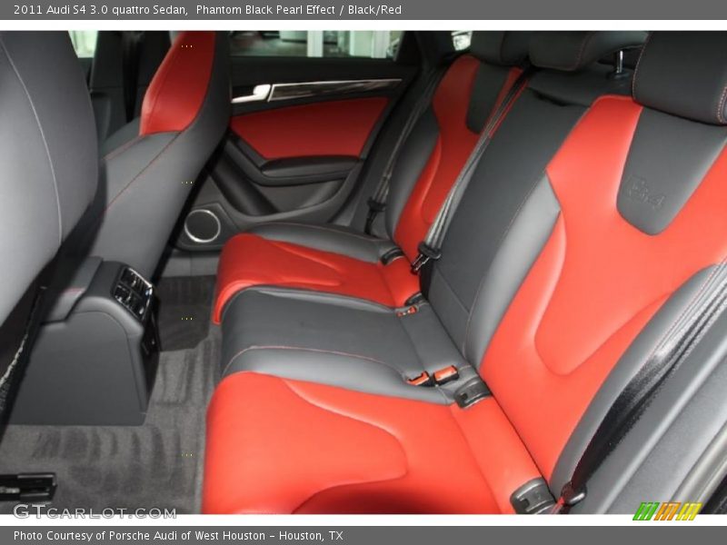 Phantom Black Pearl Effect / Black/Red 2011 Audi S4 3.0 quattro Sedan