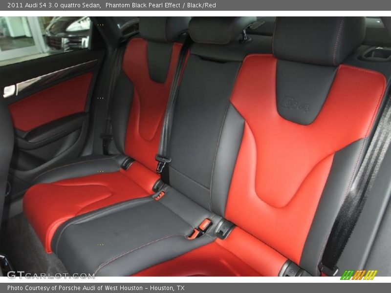 Phantom Black Pearl Effect / Black/Red 2011 Audi S4 3.0 quattro Sedan
