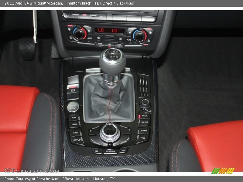Phantom Black Pearl Effect / Black/Red 2011 Audi S4 3.0 quattro Sedan