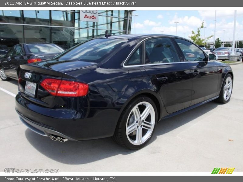 Deep Sea Blue Pearl Effect / Black/Silver 2011 Audi S4 3.0 quattro Sedan