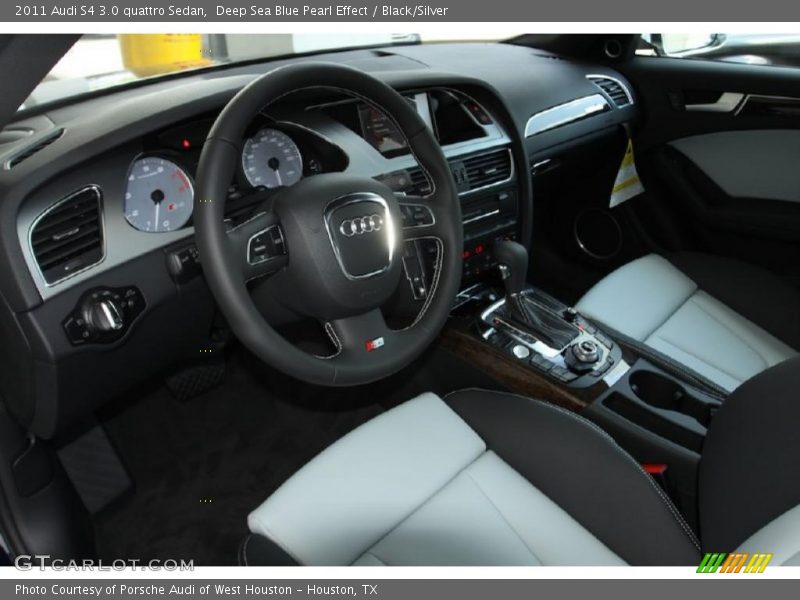 Deep Sea Blue Pearl Effect / Black/Silver 2011 Audi S4 3.0 quattro Sedan