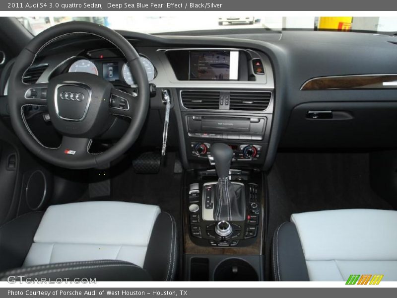 Deep Sea Blue Pearl Effect / Black/Silver 2011 Audi S4 3.0 quattro Sedan