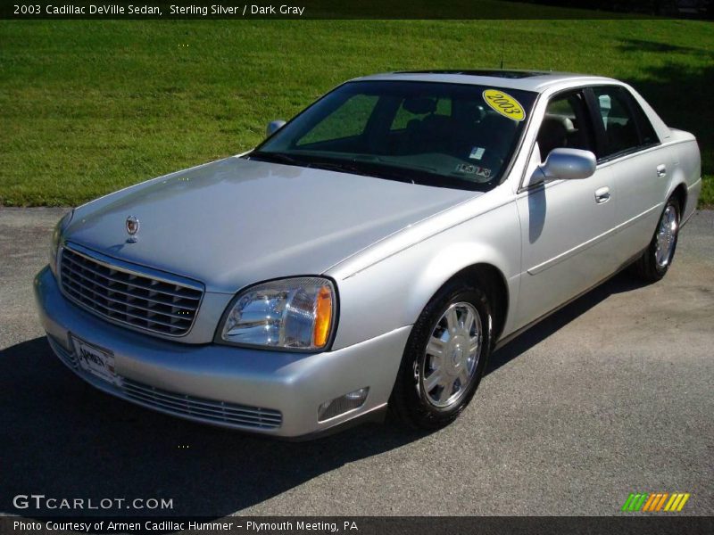Sterling Silver / Dark Gray 2003 Cadillac DeVille Sedan