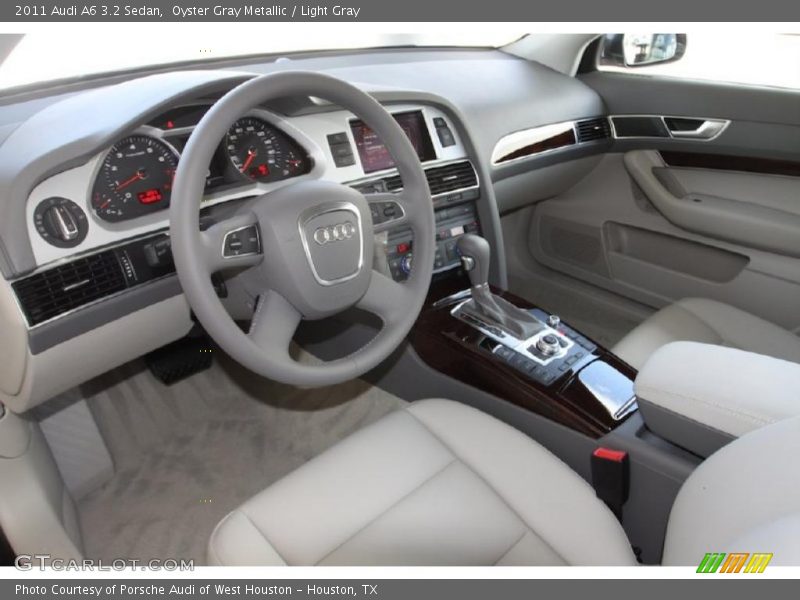 Oyster Gray Metallic / Light Gray 2011 Audi A6 3.2 Sedan