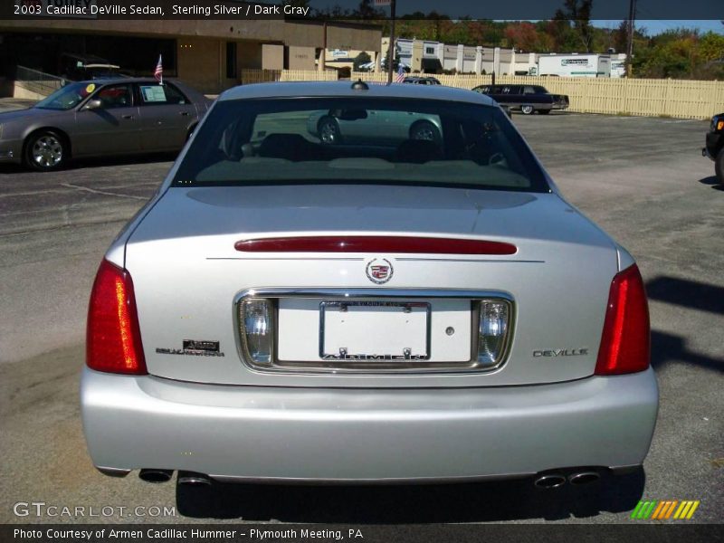 Sterling Silver / Dark Gray 2003 Cadillac DeVille Sedan