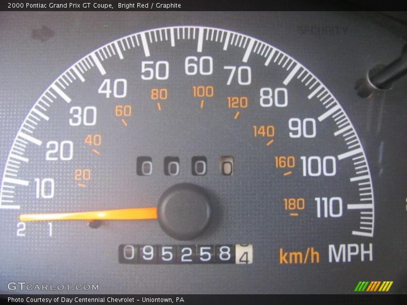 Bright Red / Graphite 2000 Pontiac Grand Prix GT Coupe