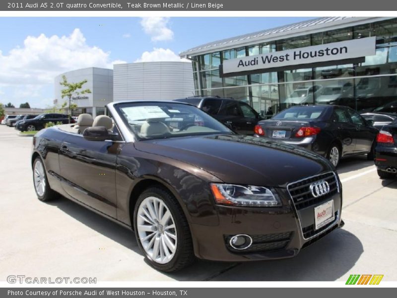 Teak Brown Metallic / Linen Beige 2011 Audi A5 2.0T quattro Convertible