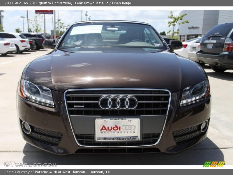 Teak Brown Metallic / Linen Beige 2011 Audi A5 2.0T quattro Convertible