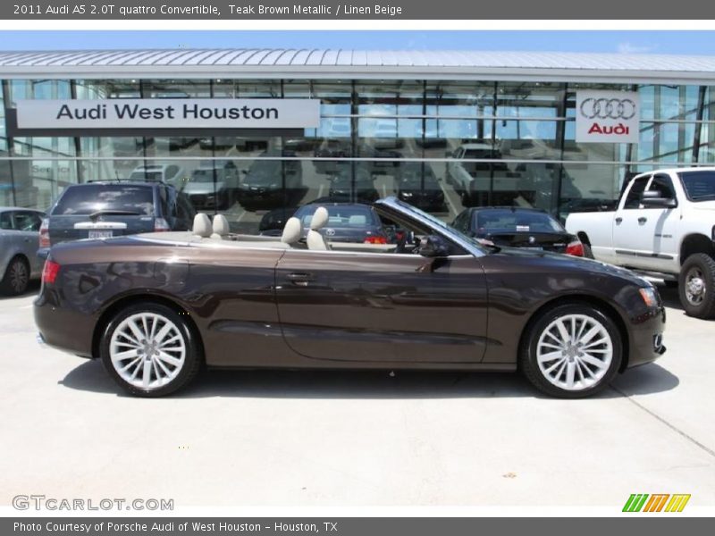 Teak Brown Metallic / Linen Beige 2011 Audi A5 2.0T quattro Convertible