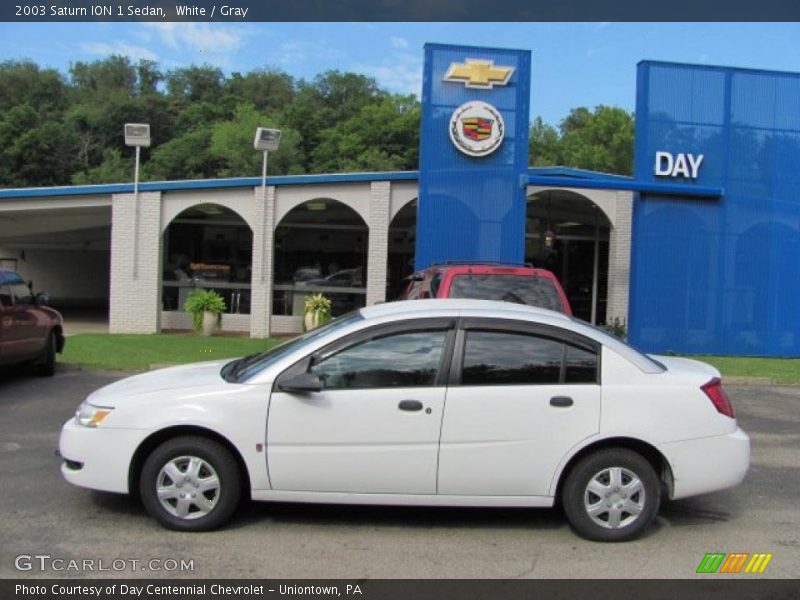 White / Gray 2003 Saturn ION 1 Sedan