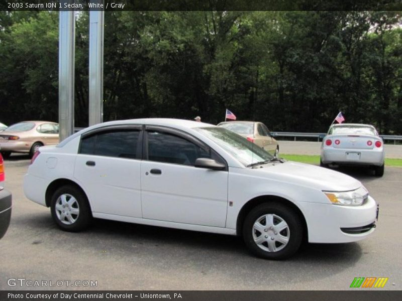 White / Gray 2003 Saturn ION 1 Sedan