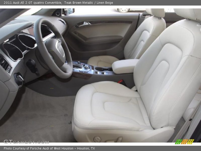 Teak Brown Metallic / Linen Beige 2011 Audi A5 2.0T quattro Convertible