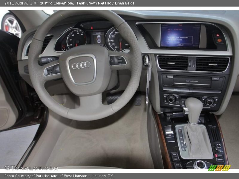 Teak Brown Metallic / Linen Beige 2011 Audi A5 2.0T quattro Convertible