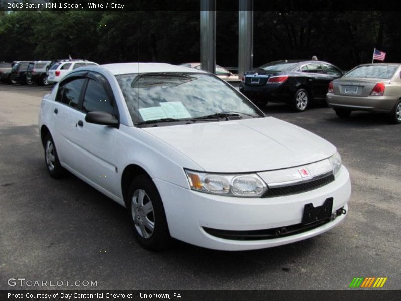 White / Gray 2003 Saturn ION 1 Sedan