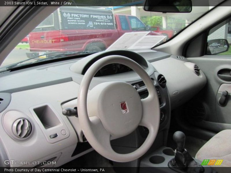 White / Gray 2003 Saturn ION 1 Sedan