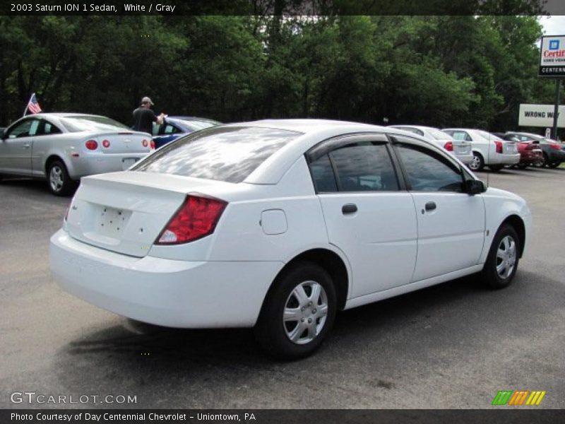 White / Gray 2003 Saturn ION 1 Sedan