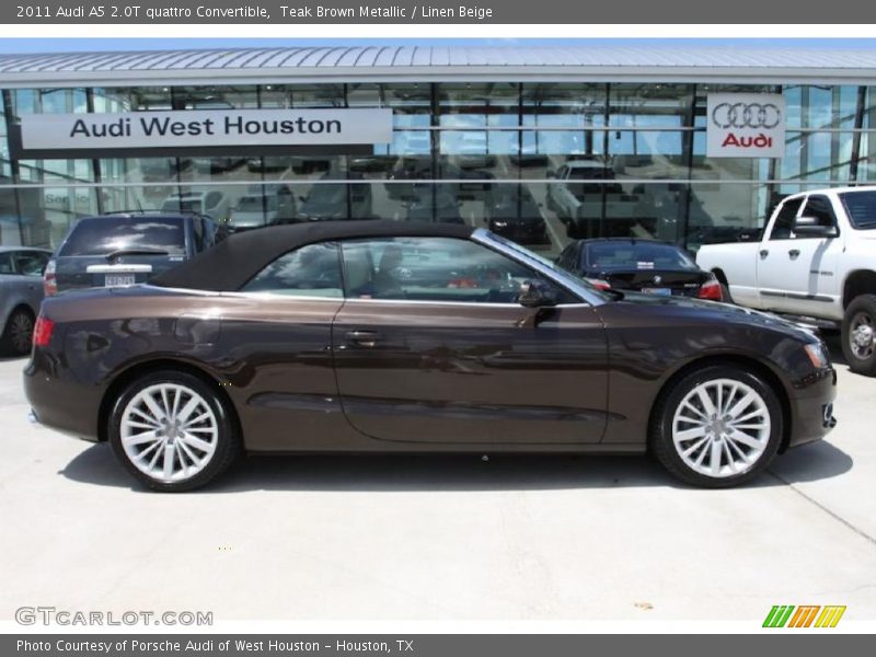 Teak Brown Metallic / Linen Beige 2011 Audi A5 2.0T quattro Convertible