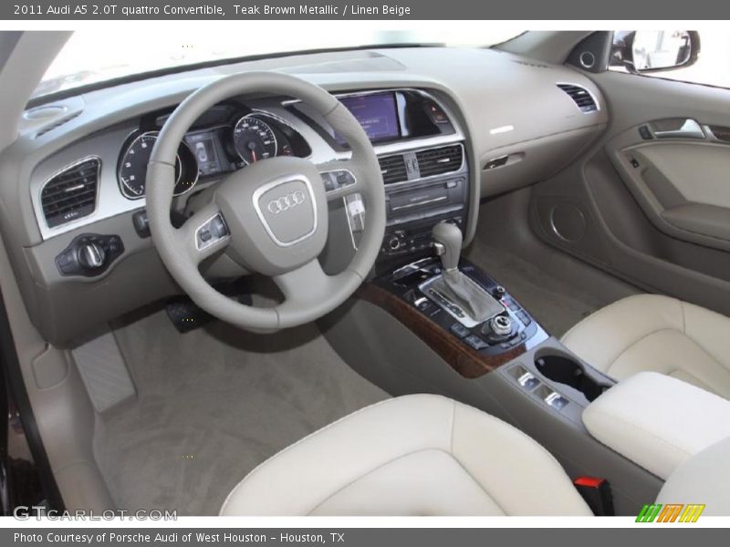 Teak Brown Metallic / Linen Beige 2011 Audi A5 2.0T quattro Convertible