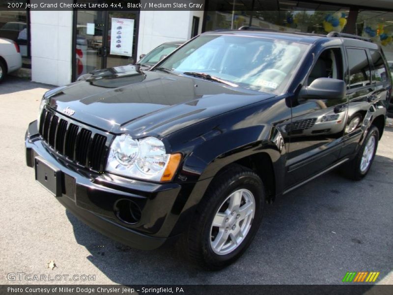 Black / Medium Slate Gray 2007 Jeep Grand Cherokee Laredo 4x4