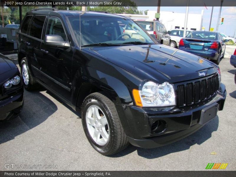 Black / Medium Slate Gray 2007 Jeep Grand Cherokee Laredo 4x4