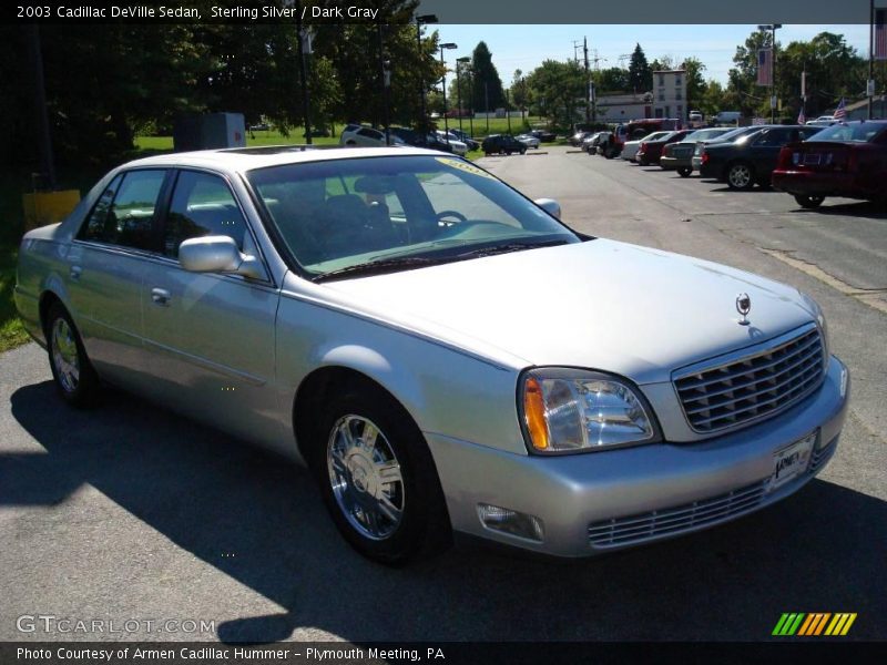 Sterling Silver / Dark Gray 2003 Cadillac DeVille Sedan