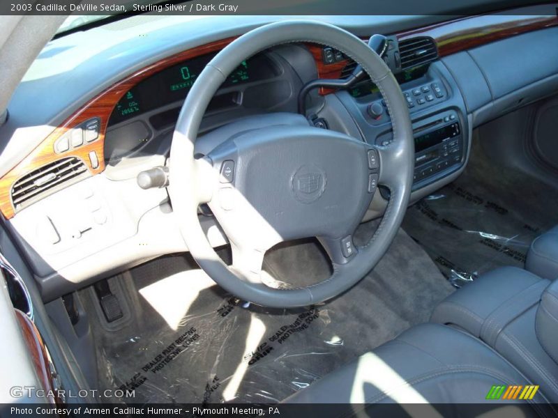 Sterling Silver / Dark Gray 2003 Cadillac DeVille Sedan